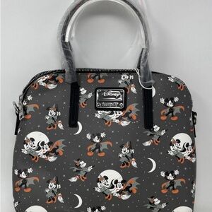 New Loungefly Disney Halloween Mickey Minnie Witch Vampire Purse